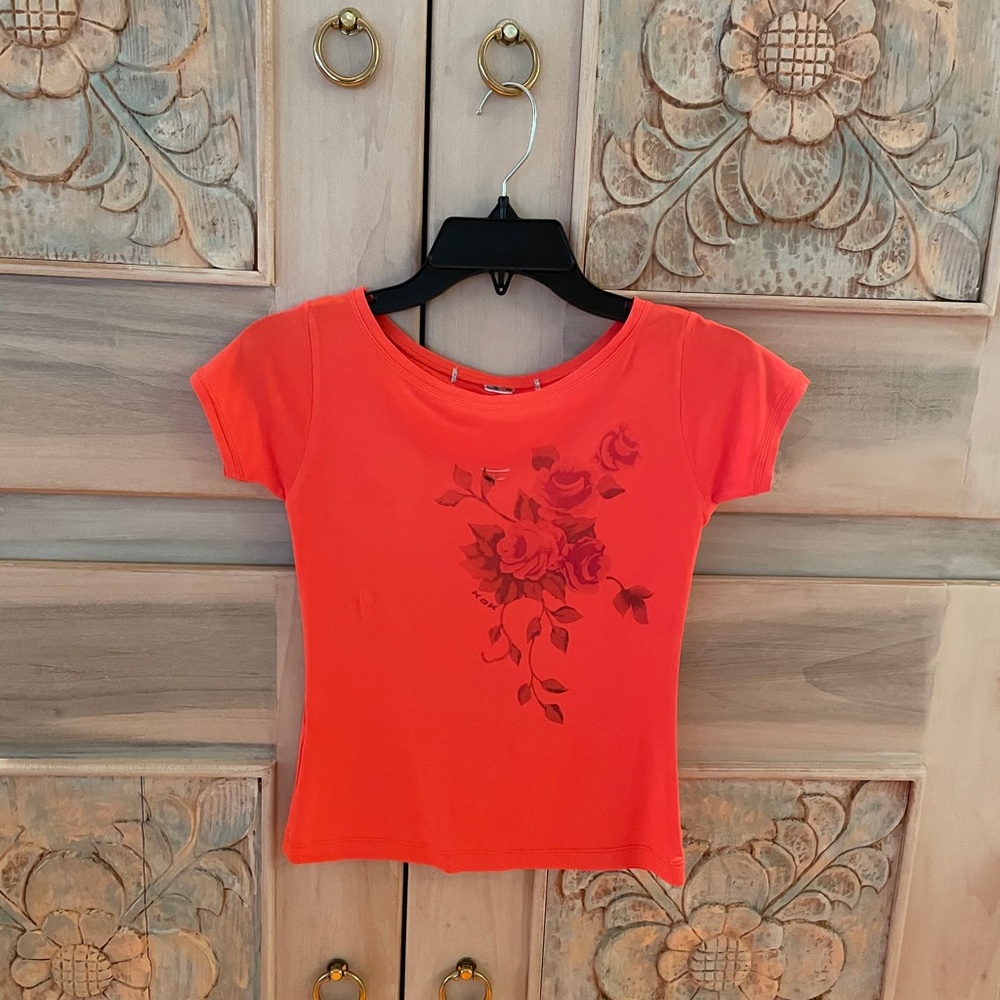 Ossira Coral Floral Shirt